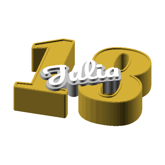 Birthday Number Name Sign